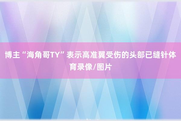 博主“海角哥TY”表示高准翼受伤的头部已缝针体育录像/图片