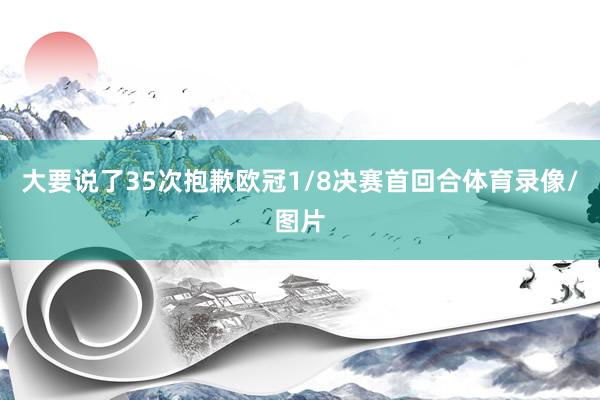 大要说了35次抱歉欧冠1/8决赛首回合体育录像/图片