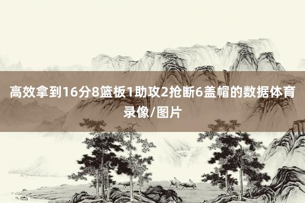 高效拿到16分8篮板1助攻2抢断6盖帽的数据体育录像/图片