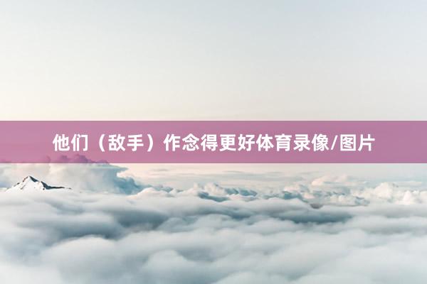 他们（敌手）作念得更好体育录像/图片