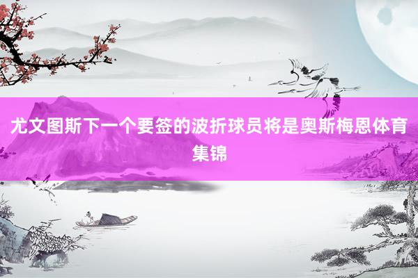 尤文图斯下一个要签的波折球员将是奥斯梅恩体育集锦