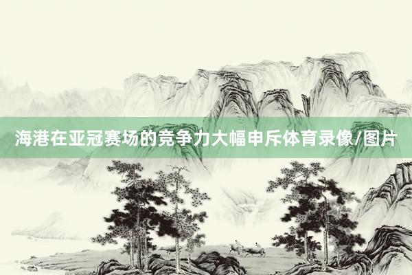 海港在亚冠赛场的竞争力大幅申斥体育录像/图片