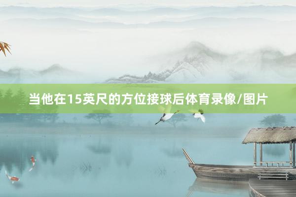 当他在15英尺的方位接球后体育录像/图片