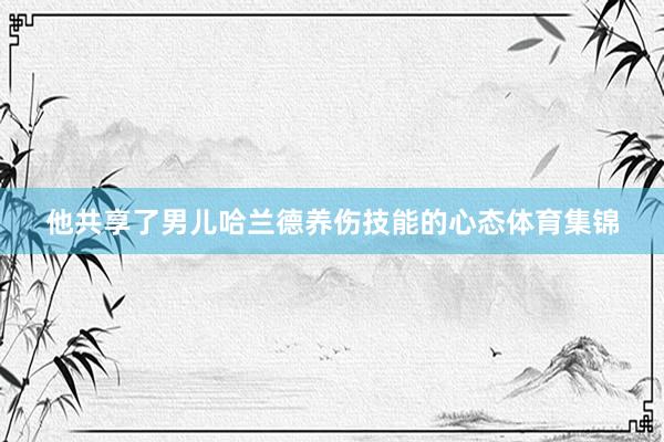 他共享了男儿哈兰德养伤技能的心态体育集锦