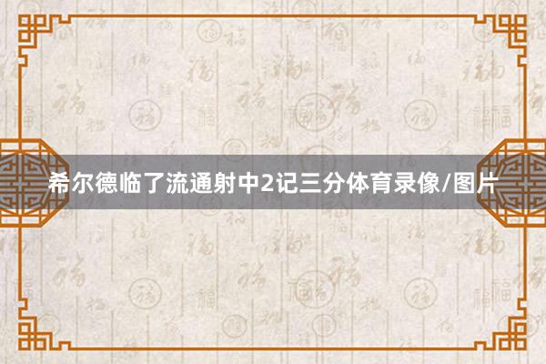 希尔德临了流通射中2记三分体育录像/图片