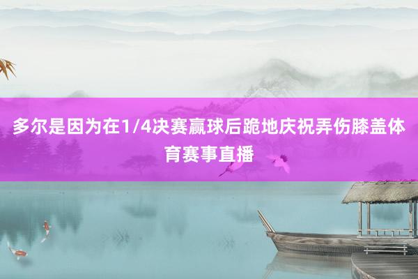 多尔是因为在1/4决赛赢球后跪地庆祝弄伤膝盖体育赛事直播