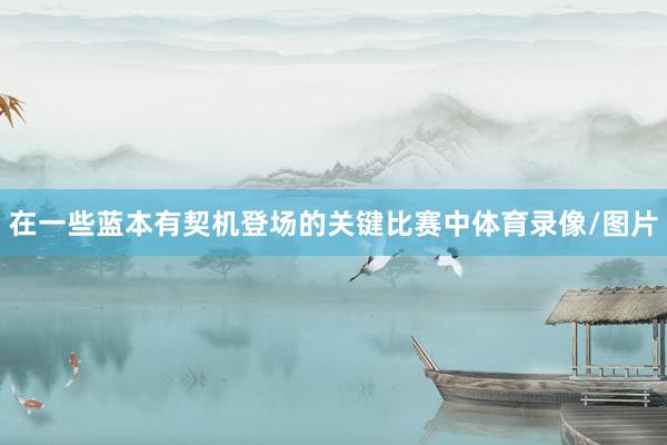 在一些蓝本有契机登场的关键比赛中体育录像/图片