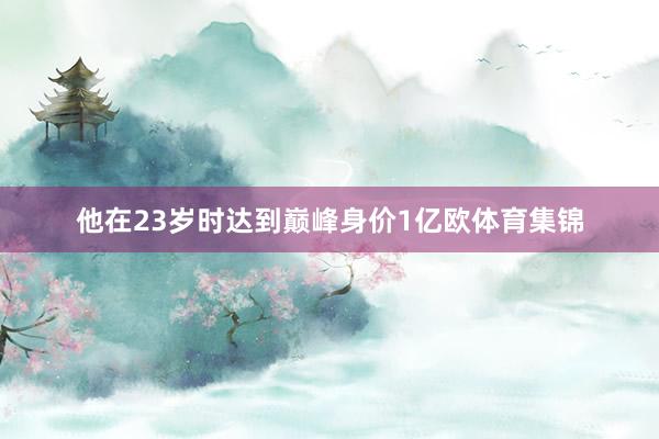 他在23岁时达到巅峰身价1亿欧体育集锦