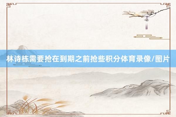 林诗栋需要抢在到期之前抢些积分体育录像/图片