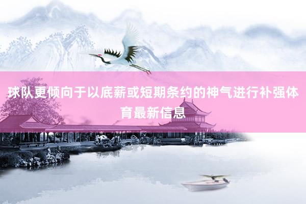 球队更倾向于以底薪或短期条约的神气进行补强体育最新信息