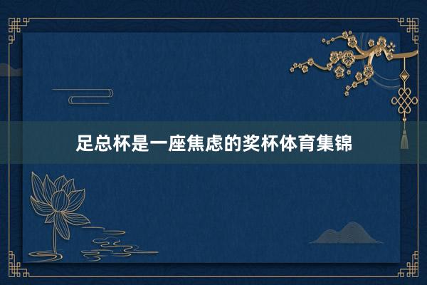 足总杯是一座焦虑的奖杯体育集锦