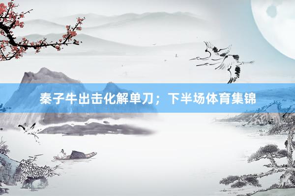 秦子牛出击化解单刀；下半场体育集锦