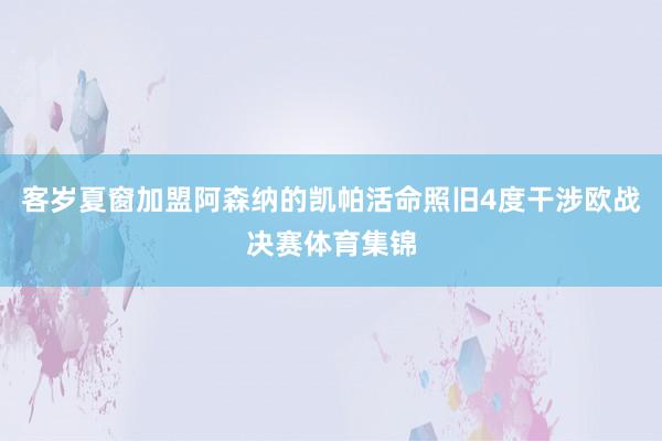 客岁夏窗加盟阿森纳的凯帕活命照旧4度干涉欧战决赛体育集锦